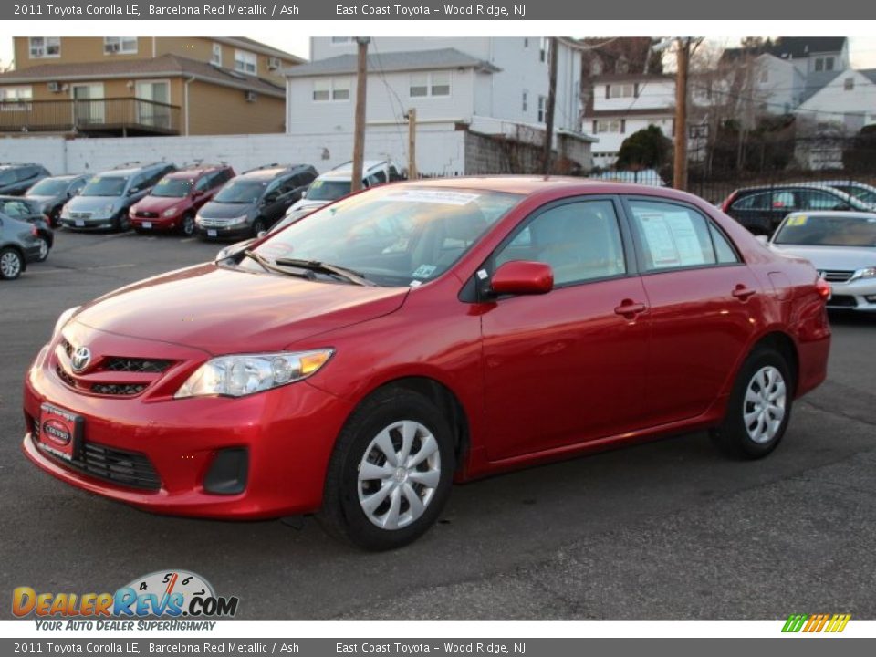 2011 Toyota Corolla LE Barcelona Red Metallic / Ash Photo #3