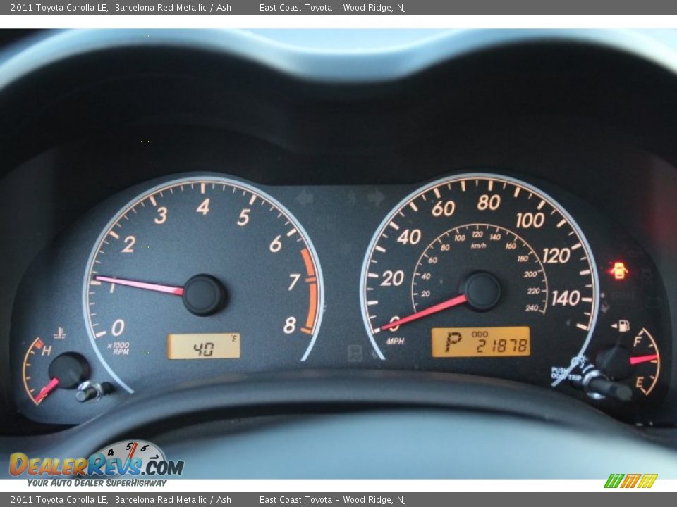 2011 Toyota Corolla LE Barcelona Red Metallic / Ash Photo #14