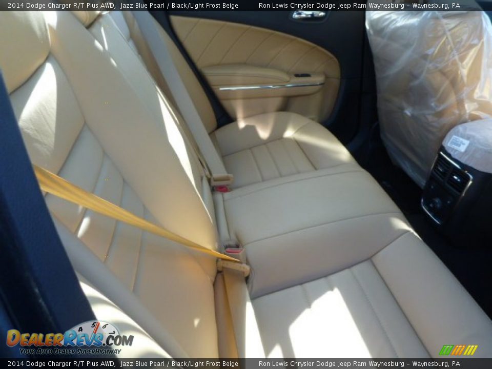 2014 Dodge Charger R/T Plus AWD Jazz Blue Pearl / Black/Light Frost Beige Photo #4