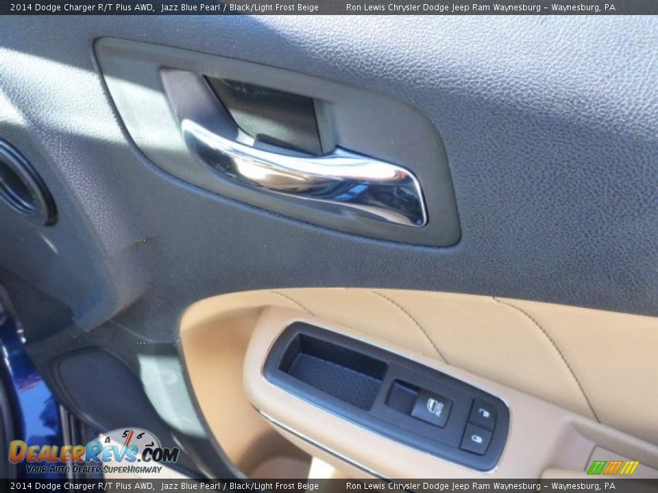 2014 Dodge Charger R/T Plus AWD Jazz Blue Pearl / Black/Light Frost Beige Photo #5