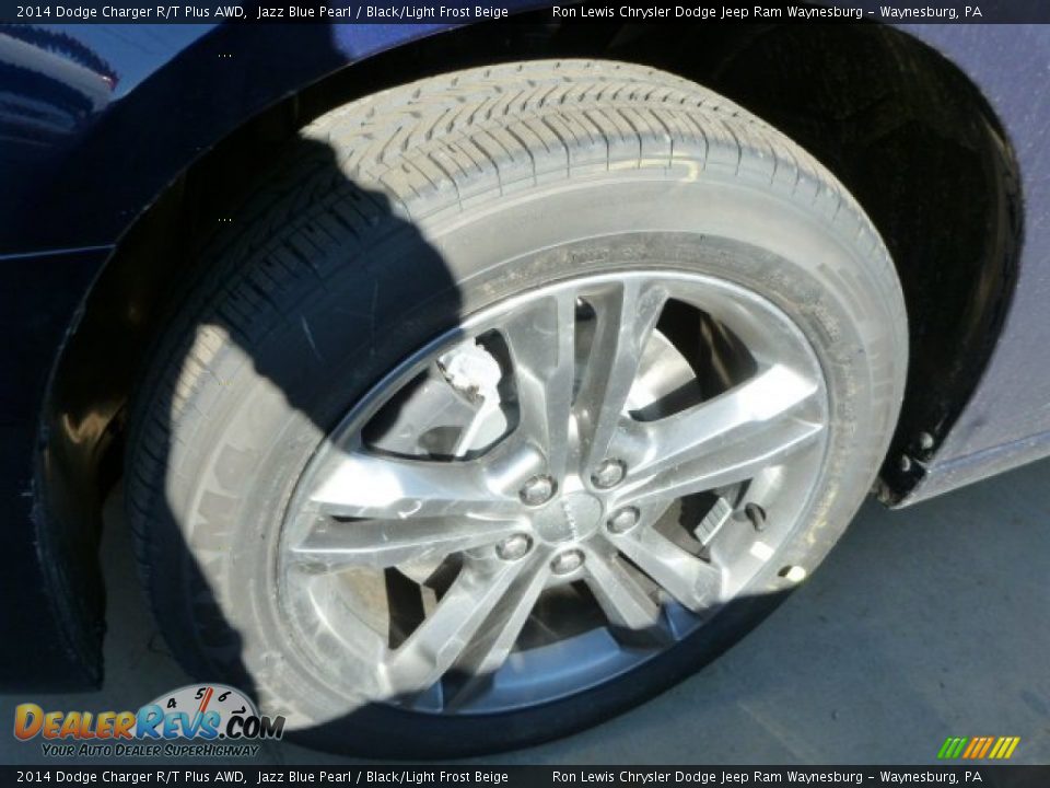 2014 Dodge Charger R/T Plus AWD Jazz Blue Pearl / Black/Light Frost Beige Photo #9