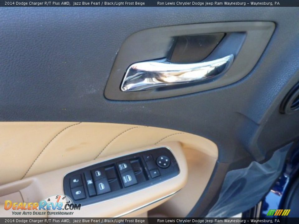 2014 Dodge Charger R/T Plus AWD Jazz Blue Pearl / Black/Light Frost Beige Photo #13