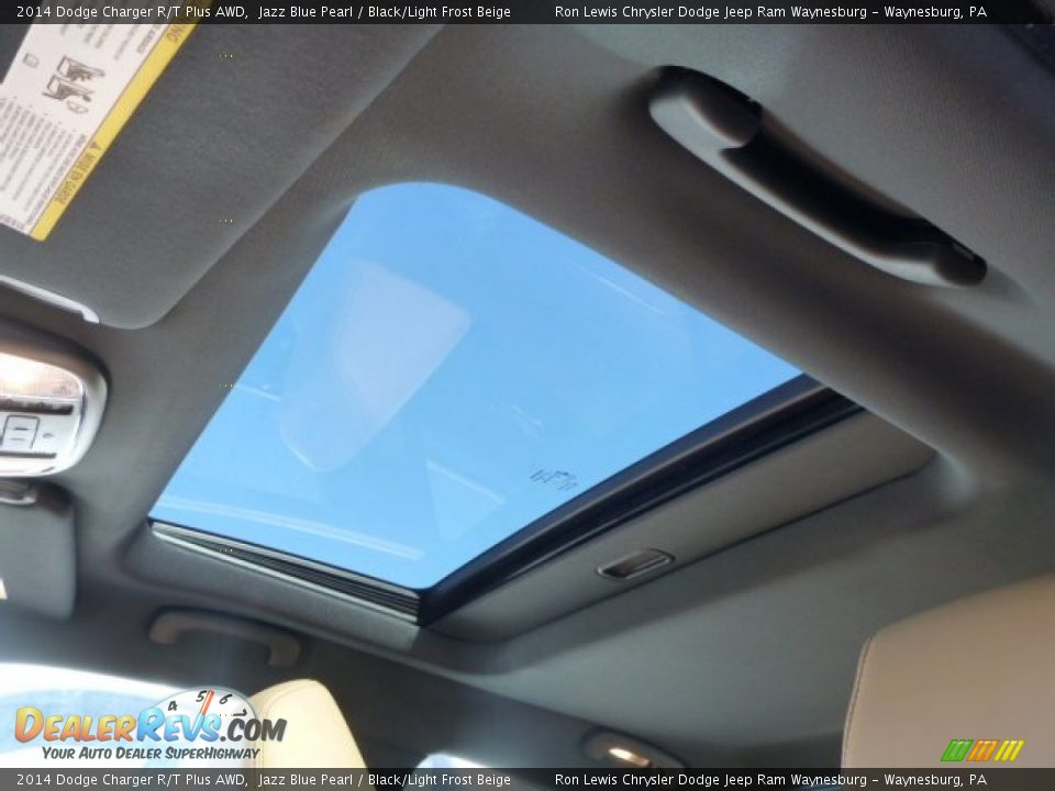 2014 Dodge Charger R/T Plus AWD Jazz Blue Pearl / Black/Light Frost Beige Photo #15