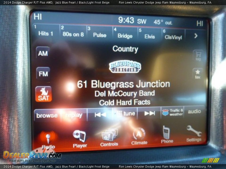 2014 Dodge Charger R/T Plus AWD Jazz Blue Pearl / Black/Light Frost Beige Photo #18