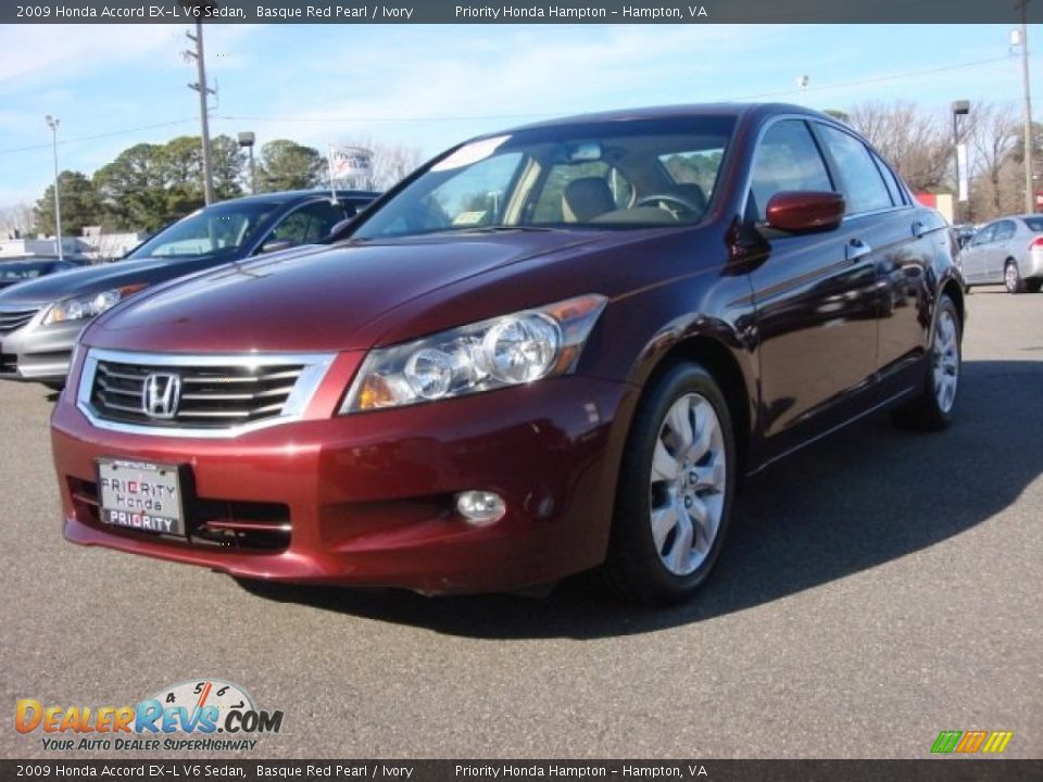 2009 Honda Accord EX-L V6 Sedan Basque Red Pearl / Ivory Photo #1