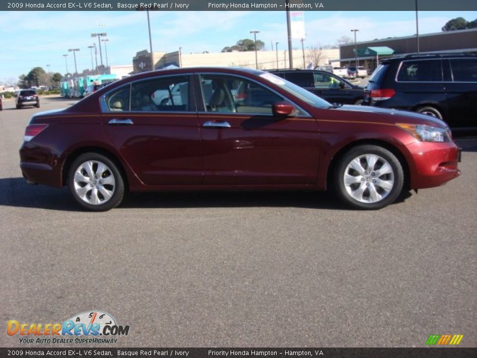 2009 Honda Accord EX-L V6 Sedan Basque Red Pearl / Ivory Photo #6