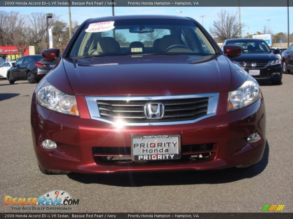 2009 Honda Accord EX-L V6 Sedan Basque Red Pearl / Ivory Photo #8