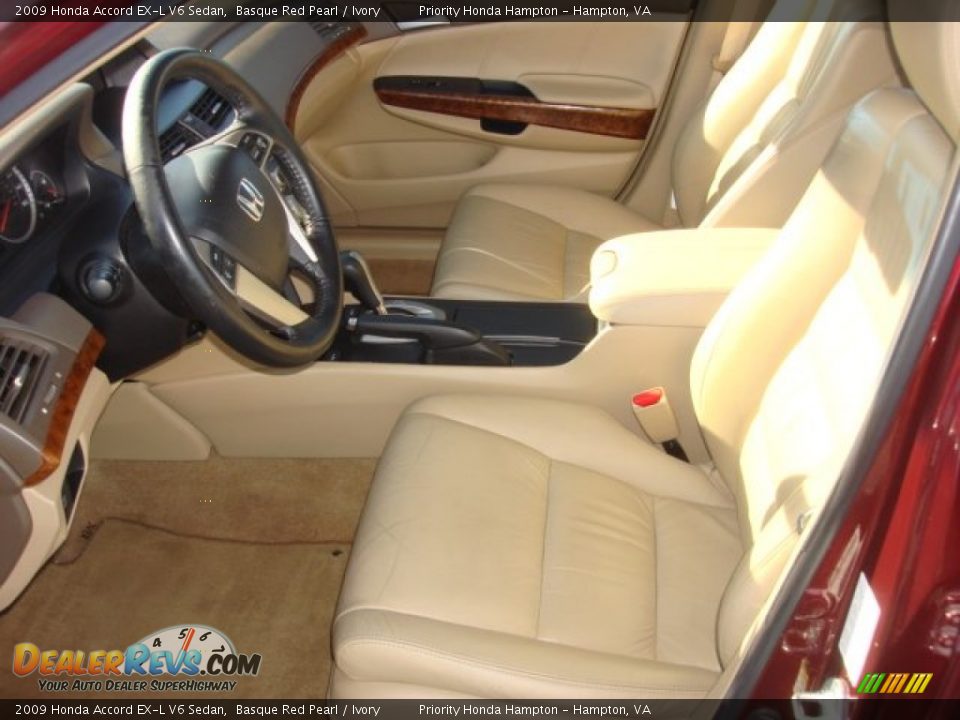 2009 Honda Accord EX-L V6 Sedan Basque Red Pearl / Ivory Photo #9