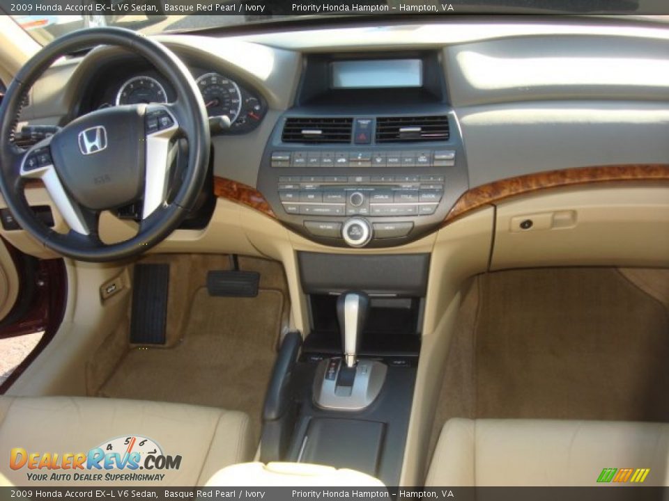 2009 Honda Accord EX-L V6 Sedan Basque Red Pearl / Ivory Photo #13