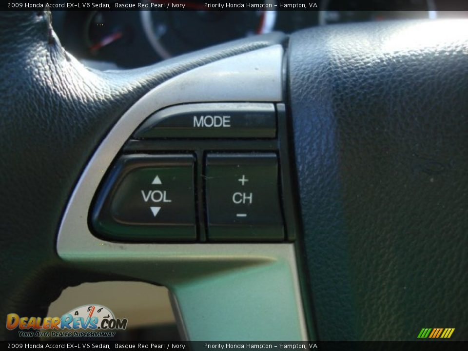 2009 Honda Accord EX-L V6 Sedan Basque Red Pearl / Ivory Photo #24