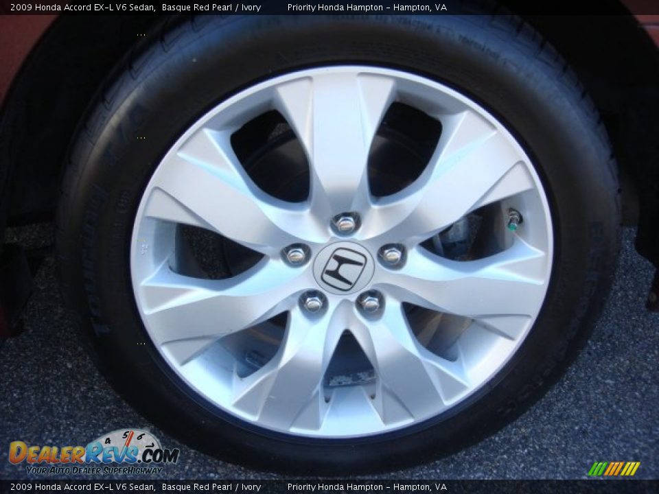 2009 Honda Accord EX-L V6 Sedan Basque Red Pearl / Ivory Photo #26