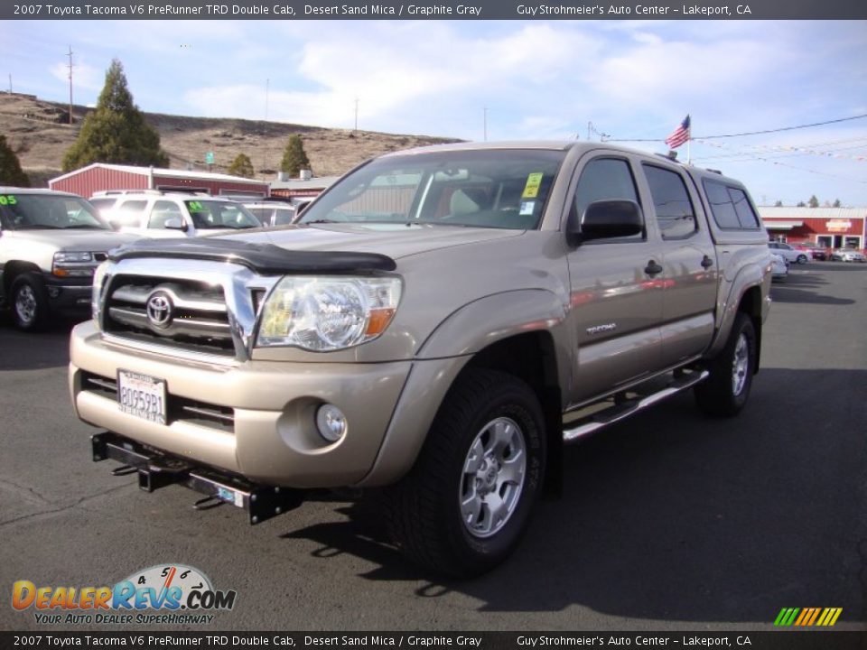 2007 Toyota Tacoma V6 PreRunner TRD Double Cab Desert Sand Mica / Graphite Gray Photo #3