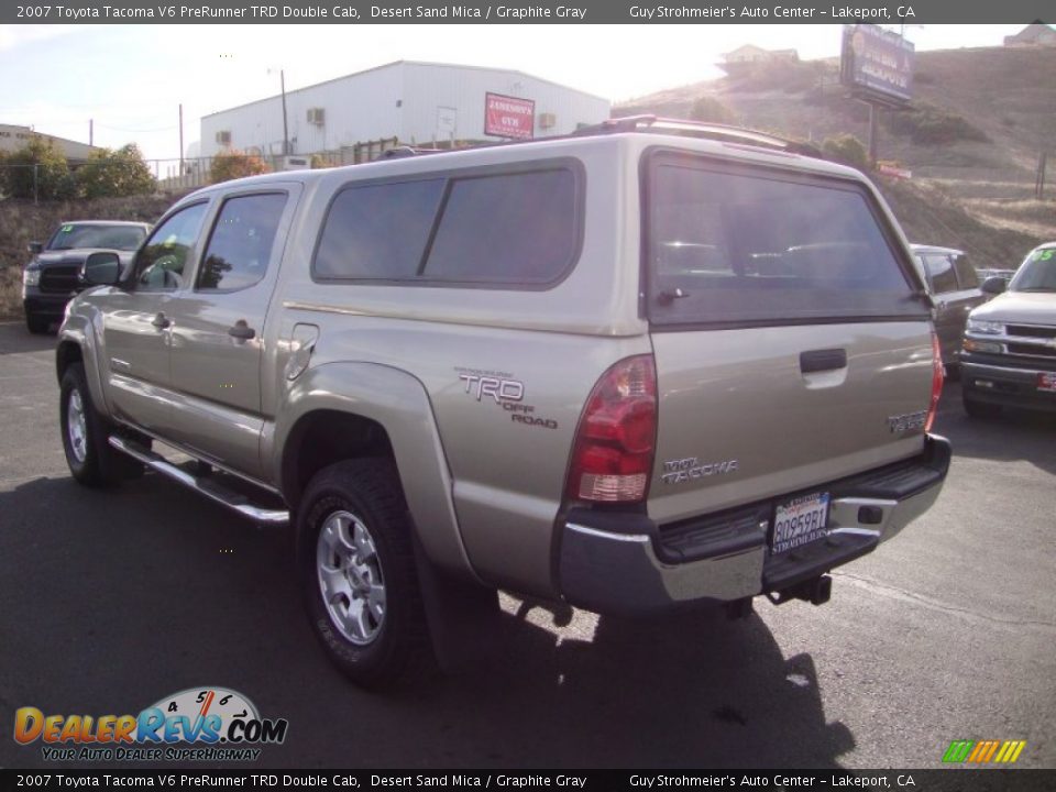 2007 Toyota Tacoma V6 PreRunner TRD Double Cab Desert Sand Mica / Graphite Gray Photo #5