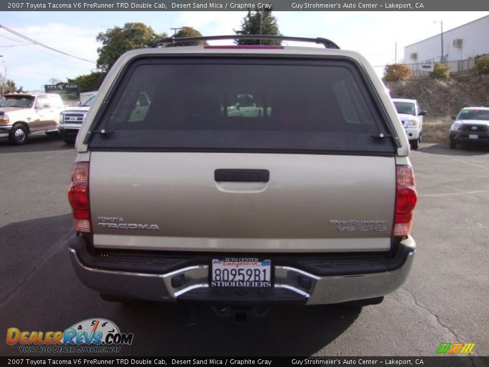 2007 Toyota Tacoma V6 PreRunner TRD Double Cab Desert Sand Mica / Graphite Gray Photo #6