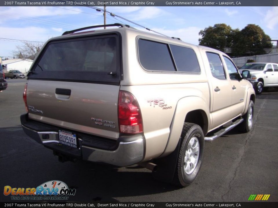 2007 Toyota Tacoma V6 PreRunner TRD Double Cab Desert Sand Mica / Graphite Gray Photo #7