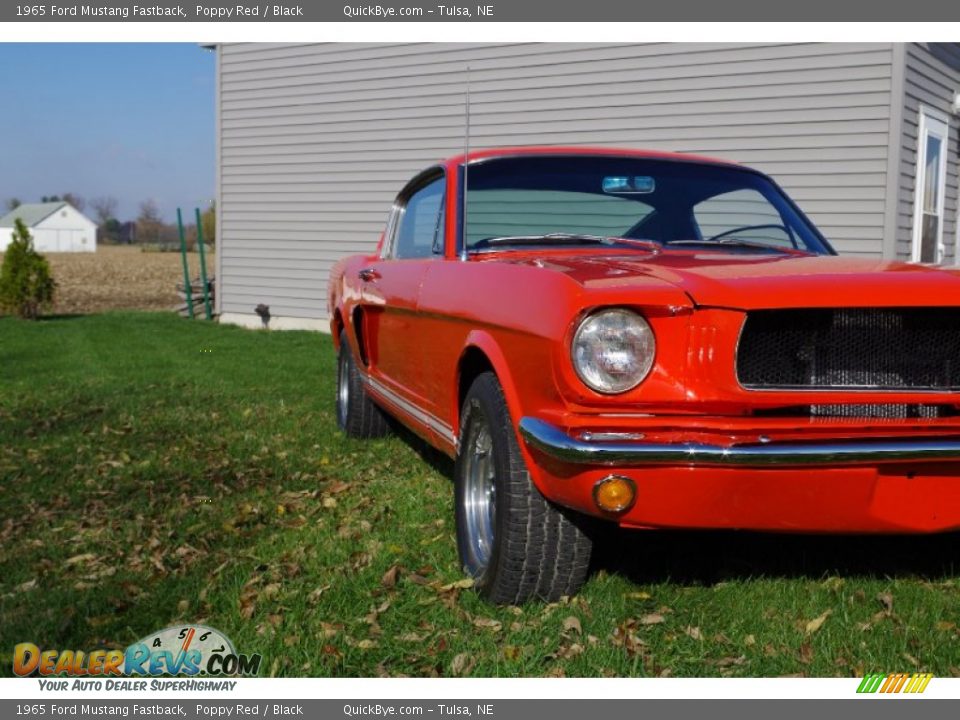 1965 Ford Mustang Fastback Poppy Red / Black Photo #7