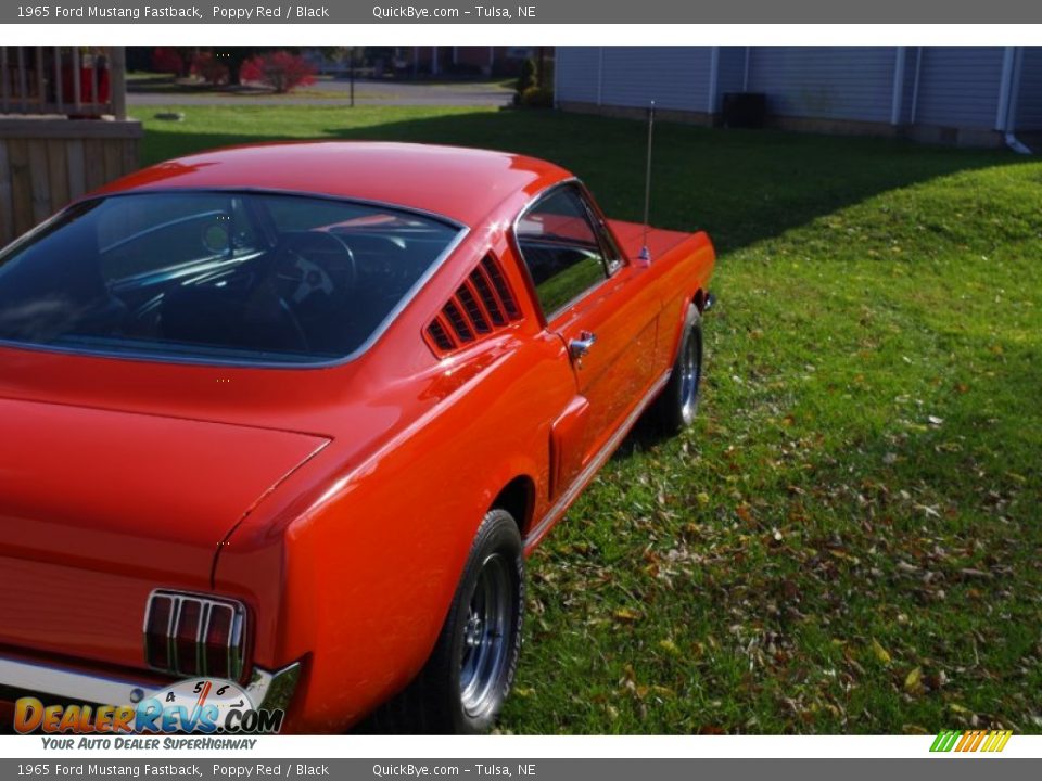 1965 Ford Mustang Fastback Poppy Red / Black Photo #9