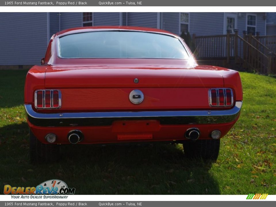 1965 Ford Mustang Fastback Poppy Red / Black Photo #10