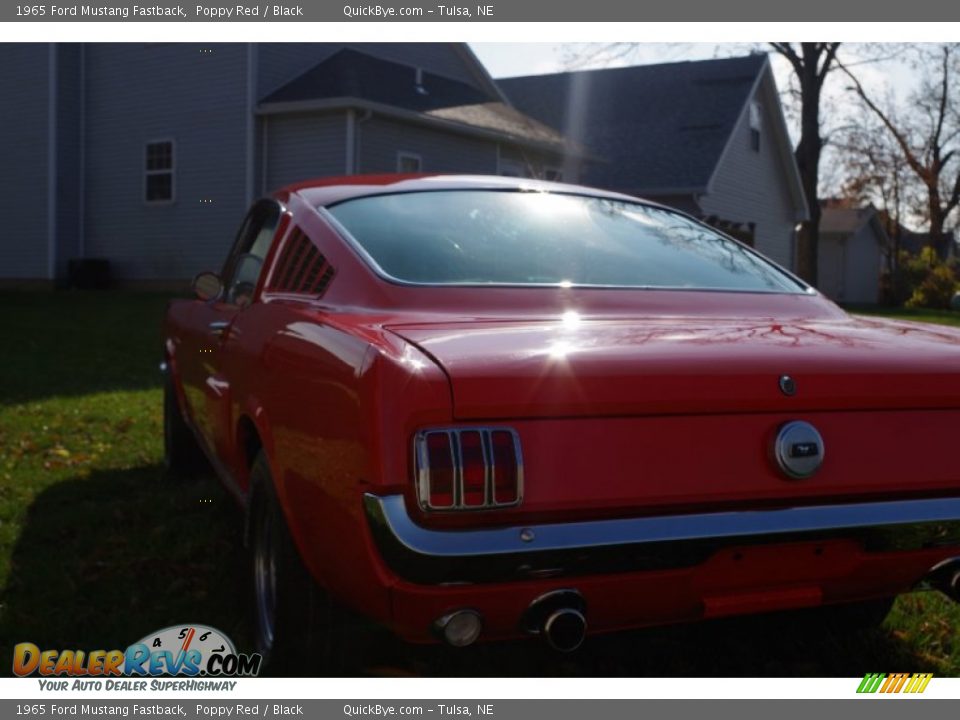 1965 Ford Mustang Fastback Poppy Red / Black Photo #11