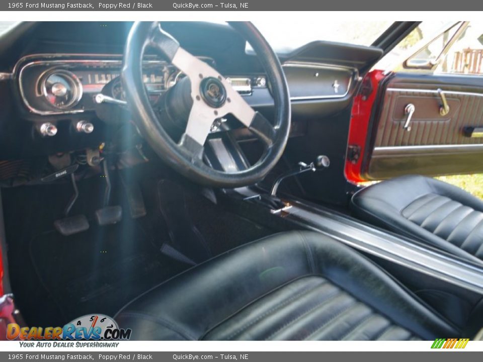 1965 Ford Mustang Fastback Poppy Red / Black Photo #13