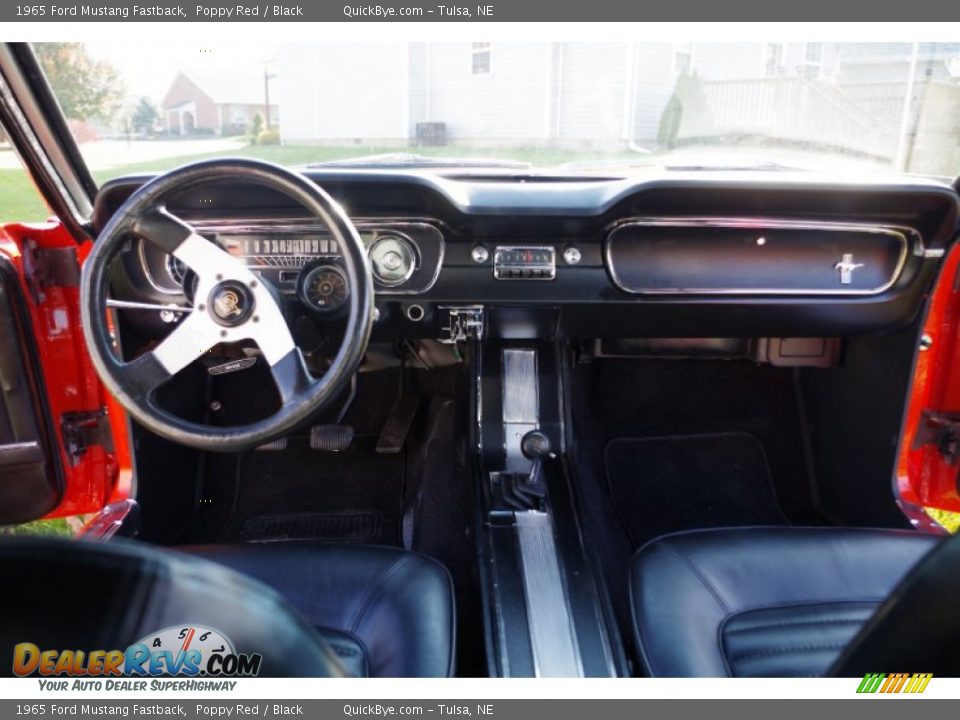 1965 Ford Mustang Fastback Poppy Red / Black Photo #14