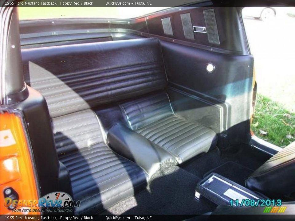 1965 Ford Mustang Fastback Poppy Red / Black Photo #16