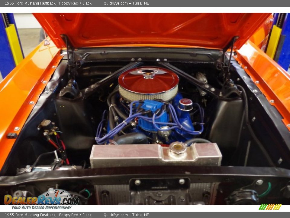 1965 Ford Mustang Fastback Poppy Red / Black Photo #21