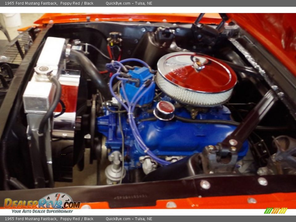 1965 Ford Mustang Fastback Poppy Red / Black Photo #23