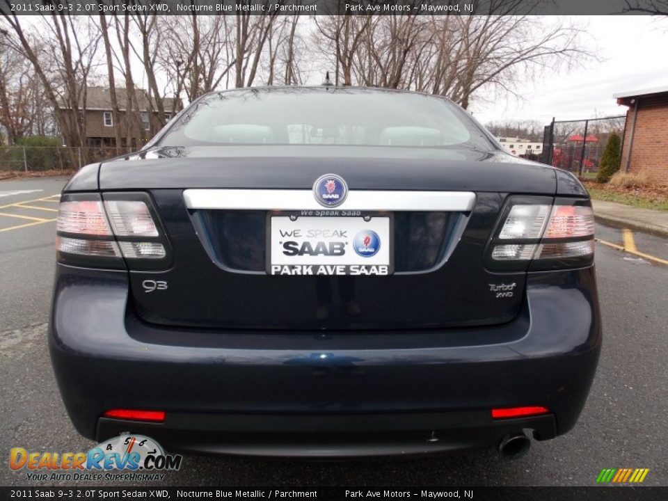 2011 Saab 9-3 2.0T Sport Sedan XWD Nocturne Blue Metallic / Parchment Photo #4