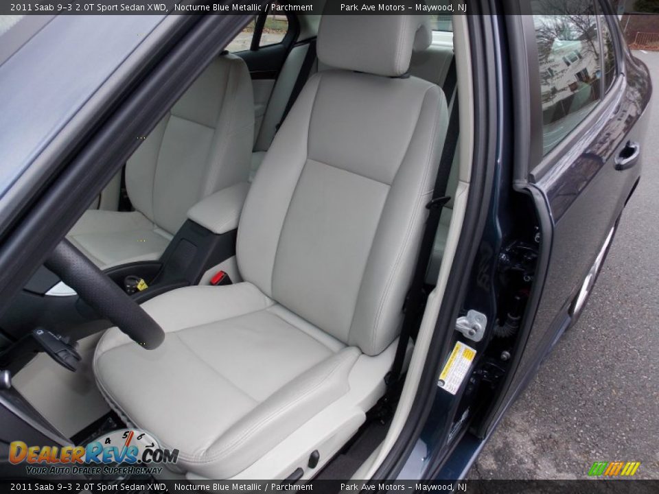 2011 Saab 9-3 2.0T Sport Sedan XWD Nocturne Blue Metallic / Parchment Photo #11