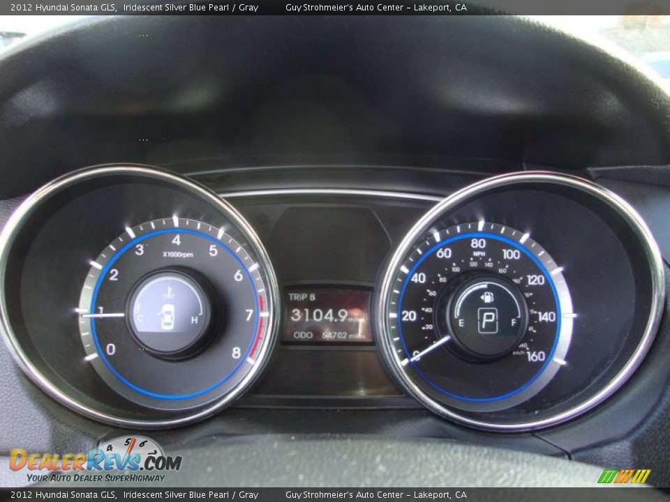 2012 Hyundai Sonata GLS Iridescent Silver Blue Pearl / Gray Photo #12