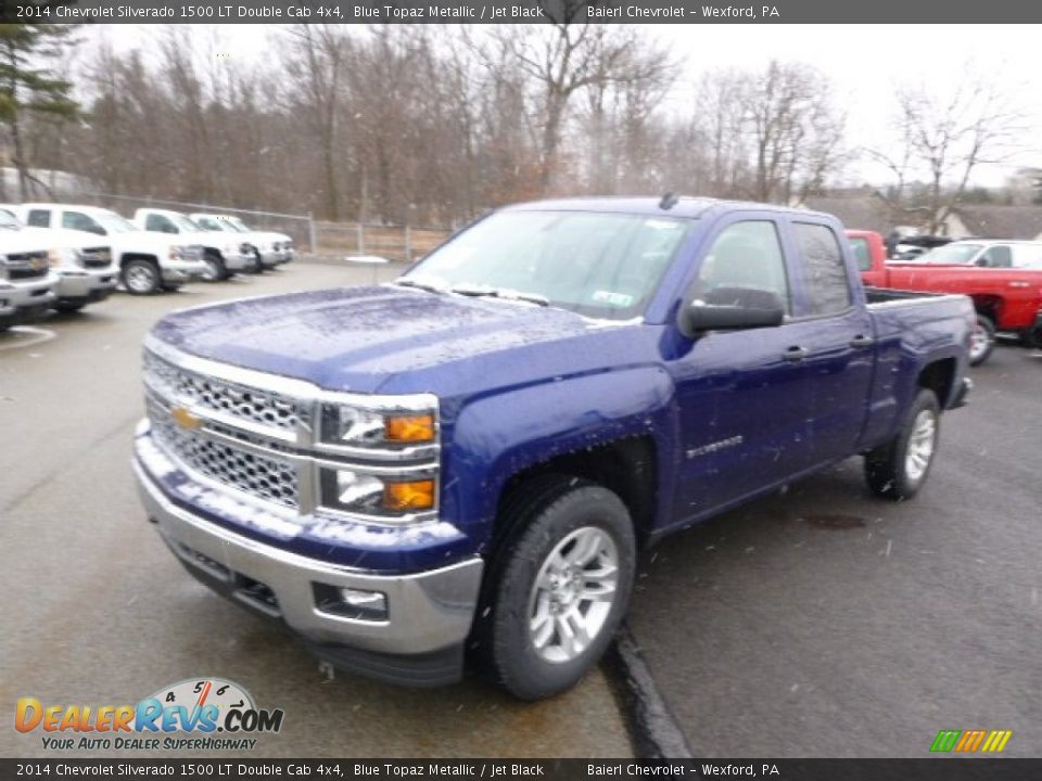 2014 Chevrolet Silverado 1500 LT Double Cab 4x4 Blue Topaz Metallic / Jet Black Photo #2
