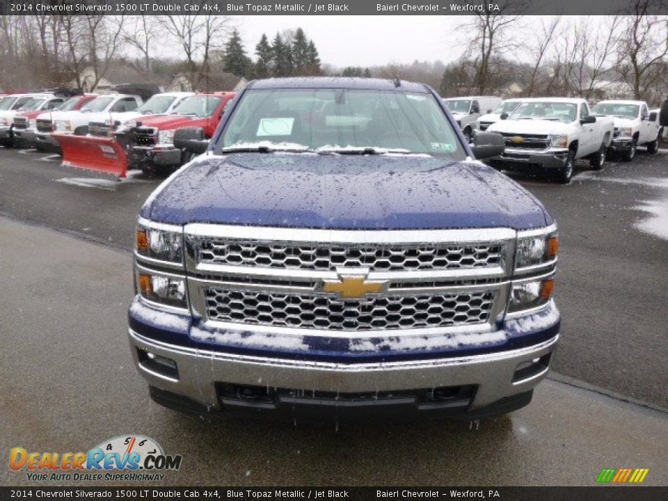 2014 Chevrolet Silverado 1500 LT Double Cab 4x4 Blue Topaz Metallic / Jet Black Photo #3