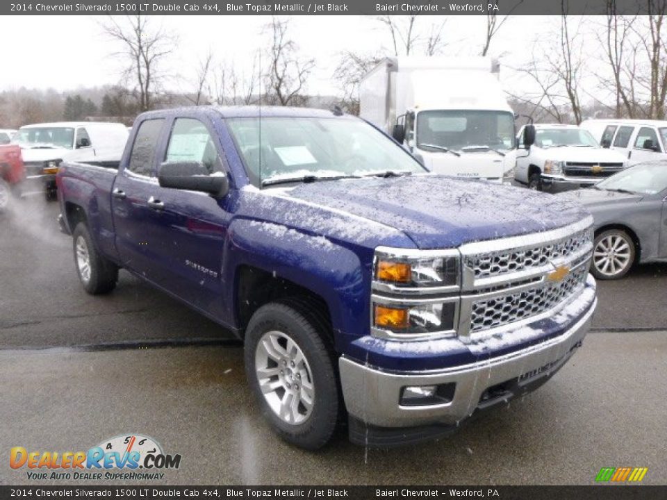 2014 Chevrolet Silverado 1500 LT Double Cab 4x4 Blue Topaz Metallic / Jet Black Photo #4