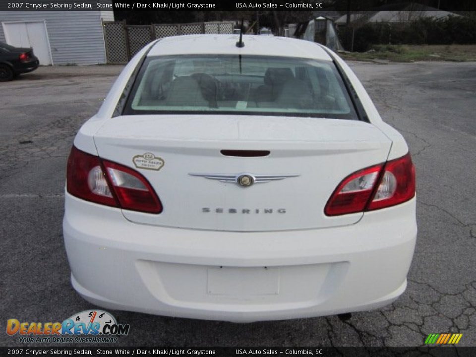 2007 Chrysler Sebring Sedan Stone White / Dark Khaki/Light Graystone Photo #3