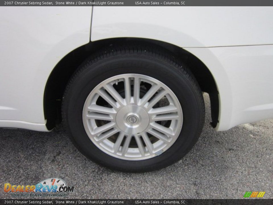 2007 Chrysler Sebring Sedan Stone White / Dark Khaki/Light Graystone Photo #7