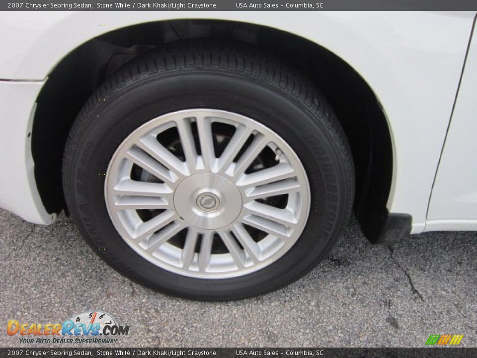 2007 Chrysler Sebring Sedan Stone White / Dark Khaki/Light Graystone Photo #8