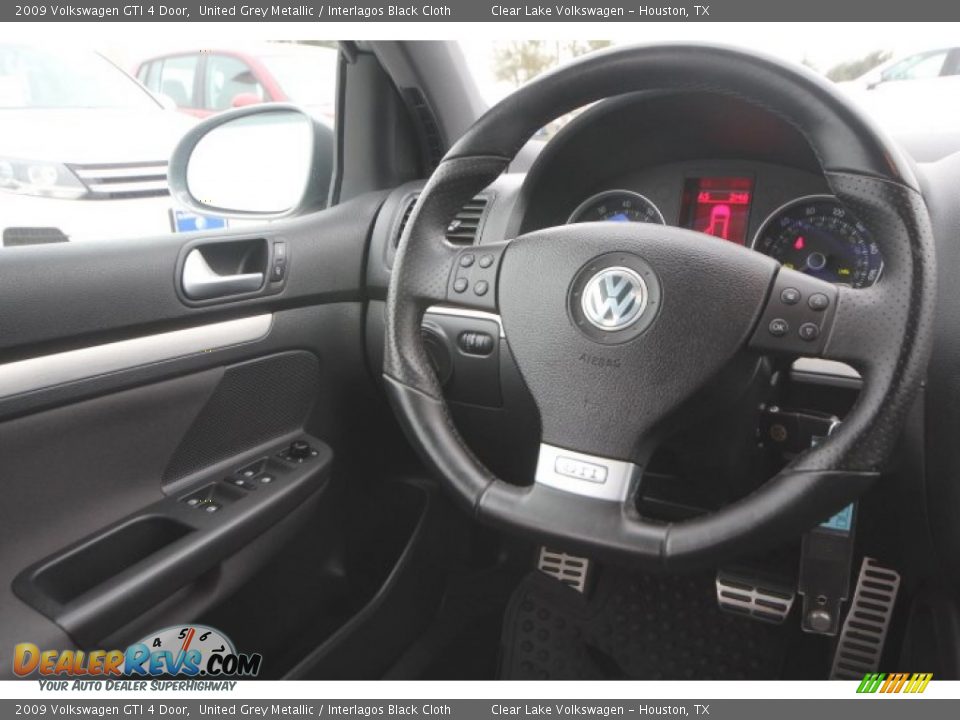 2009 Volkswagen GTI 4 Door United Grey Metallic / Interlagos Black Cloth Photo #28