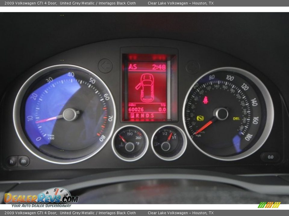 2009 Volkswagen GTI 4 Door United Grey Metallic / Interlagos Black Cloth Photo #36