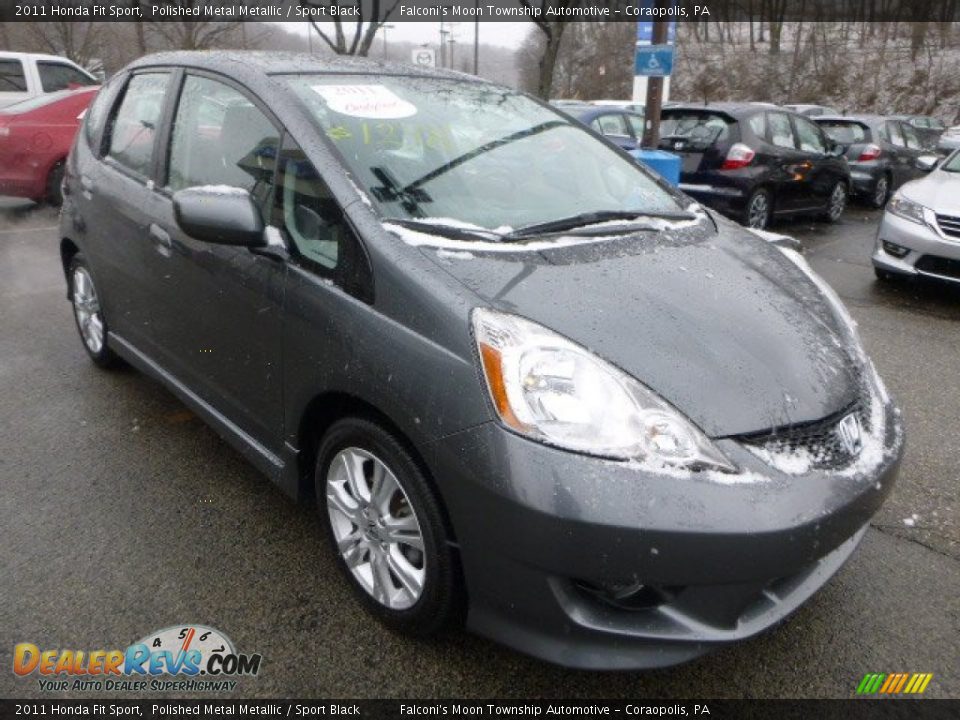 2011 Honda Fit Sport Polished Metal Metallic / Sport Black Photo #7