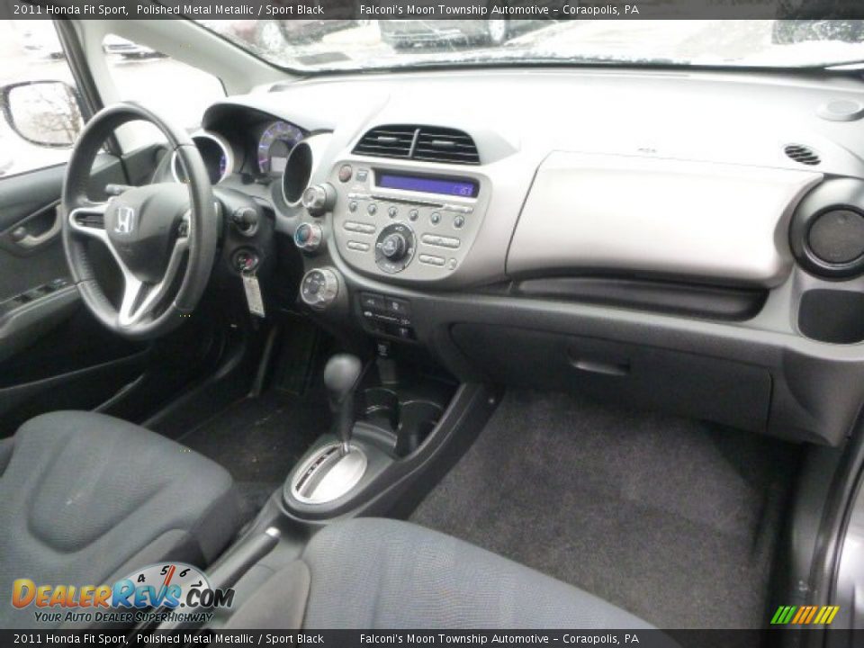 2011 Honda Fit Sport Polished Metal Metallic / Sport Black Photo #11
