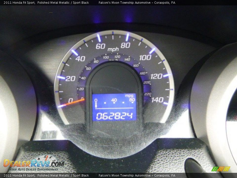 2011 Honda Fit Sport Polished Metal Metallic / Sport Black Photo #25