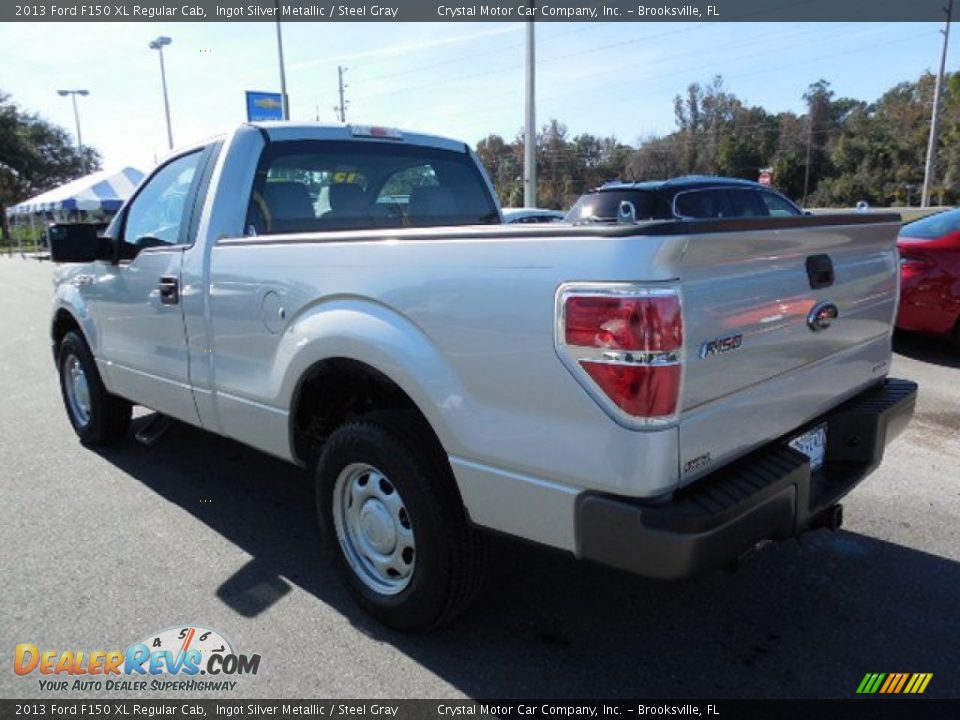 2013 Ford F150 XL Regular Cab Ingot Silver Metallic / Steel Gray Photo #3