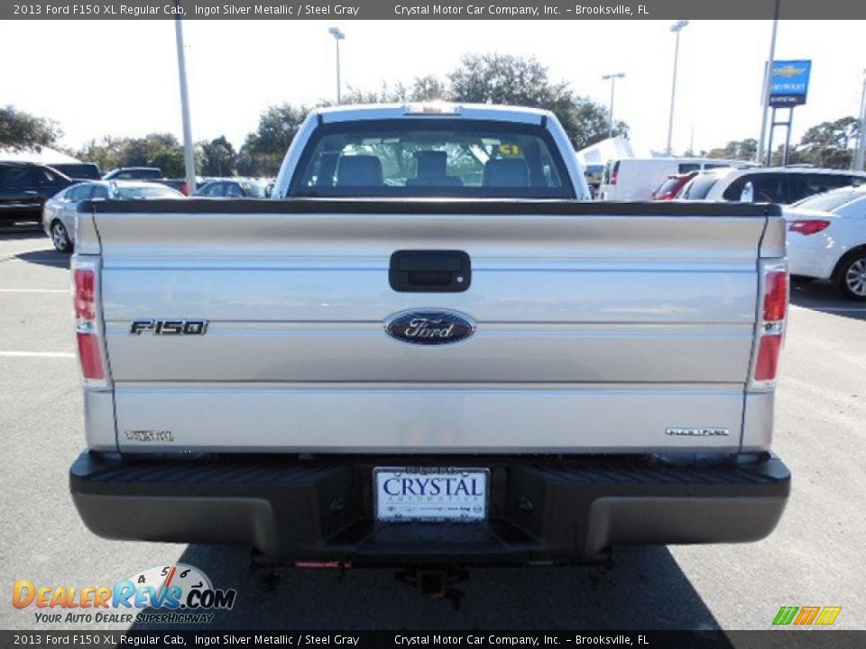 2013 Ford F150 XL Regular Cab Ingot Silver Metallic / Steel Gray Photo #6
