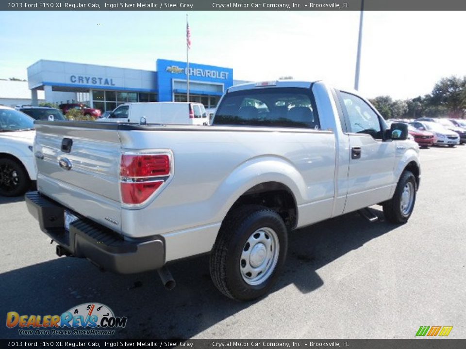 2013 Ford F150 XL Regular Cab Ingot Silver Metallic / Steel Gray Photo #7