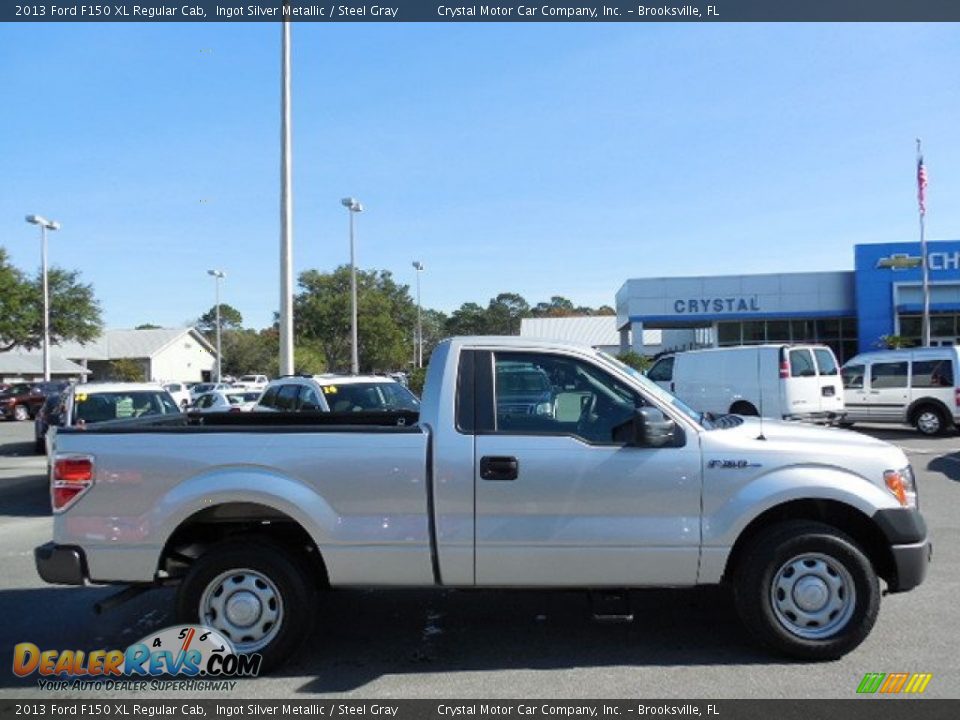 2013 Ford F150 XL Regular Cab Ingot Silver Metallic / Steel Gray Photo #8