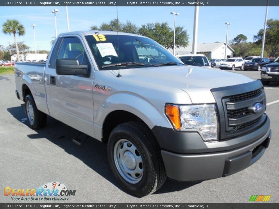 2013 Ford F150 XL Regular Cab Ingot Silver Metallic / Steel Gray Photo #9