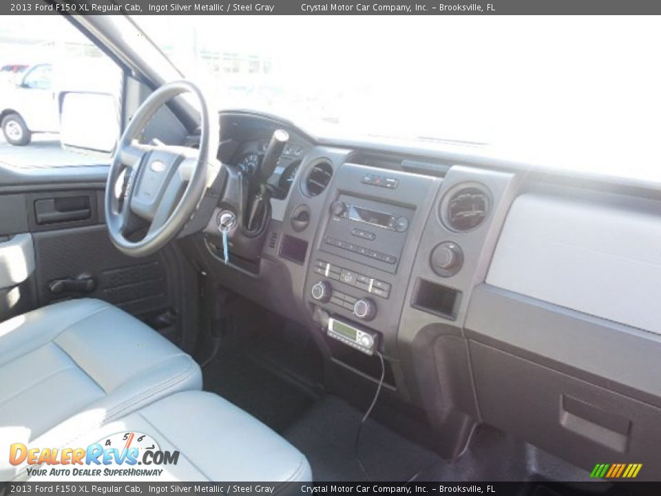 2013 Ford F150 XL Regular Cab Ingot Silver Metallic / Steel Gray Photo #10