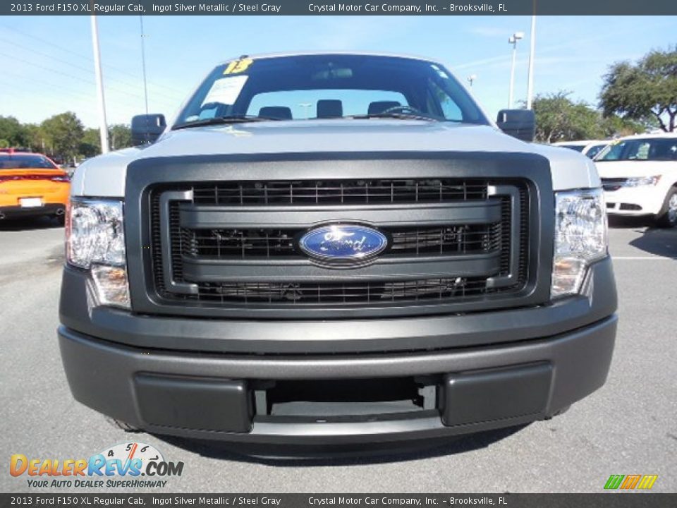 2013 Ford F150 XL Regular Cab Ingot Silver Metallic / Steel Gray Photo #12
