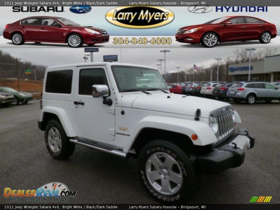 2011 Jeep Wrangler Sahara 4x4 Bright White / Black/Dark Saddle Photo #1